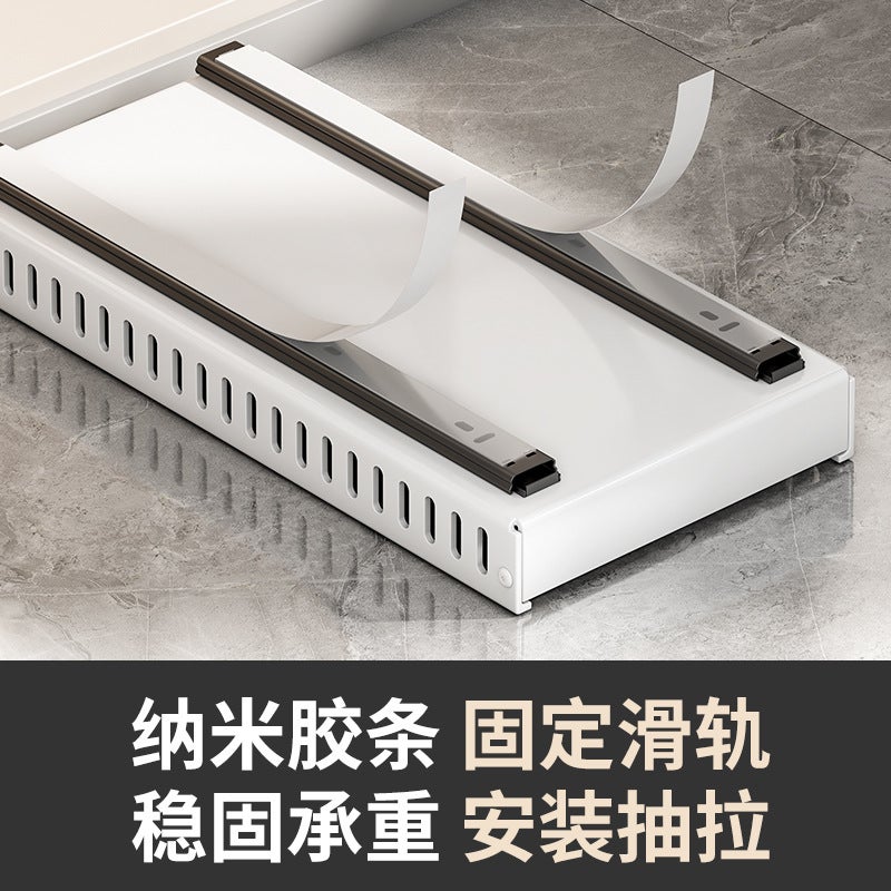 Kitchen Storage Pot Lid Rack Adjustable Pot Placer Pot Rack Countertop Cabinet Dish Plate Pull-Out Storage Rack - Image 5